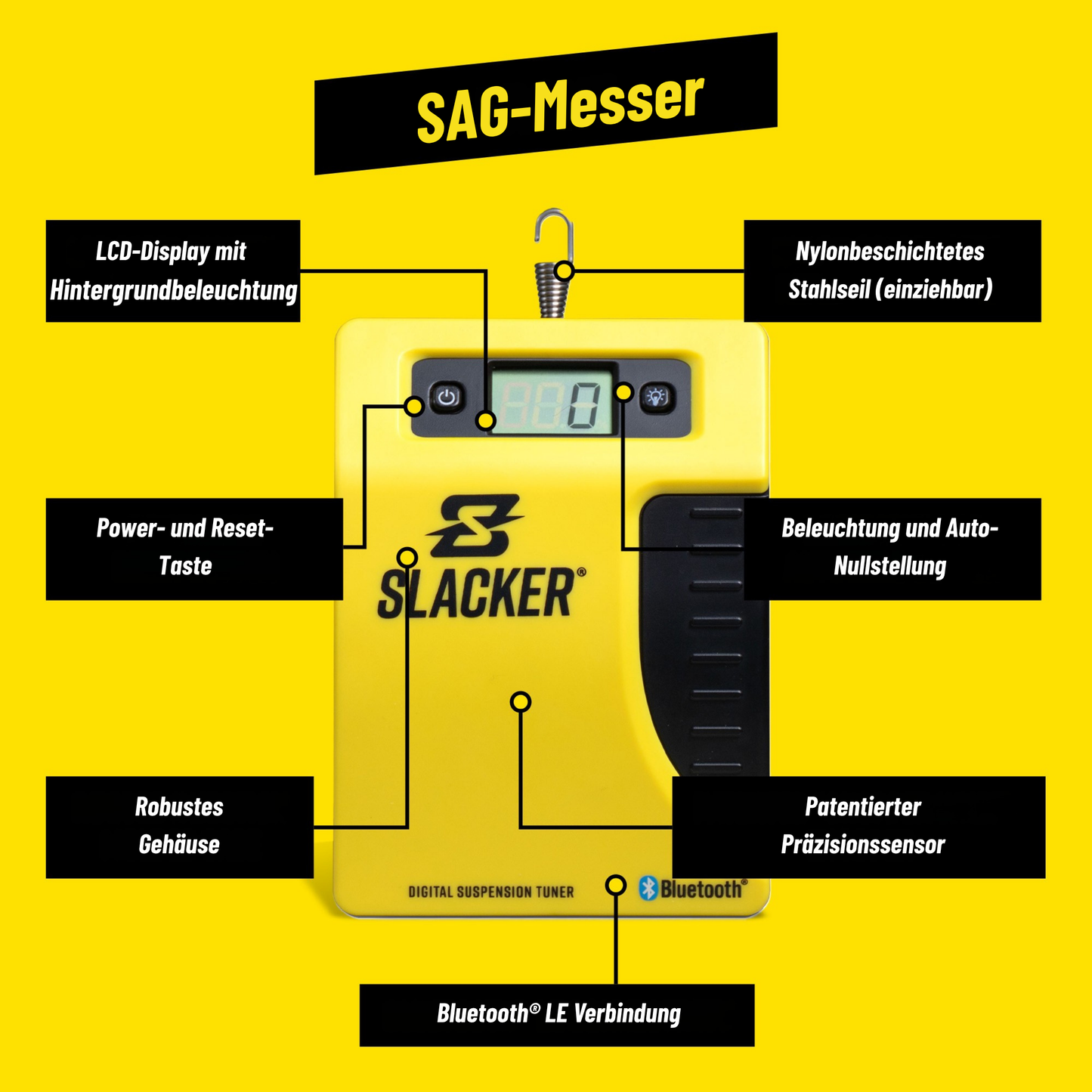 Slacker Tool MTB Pro Kit – Digitales SAG-Messgerät